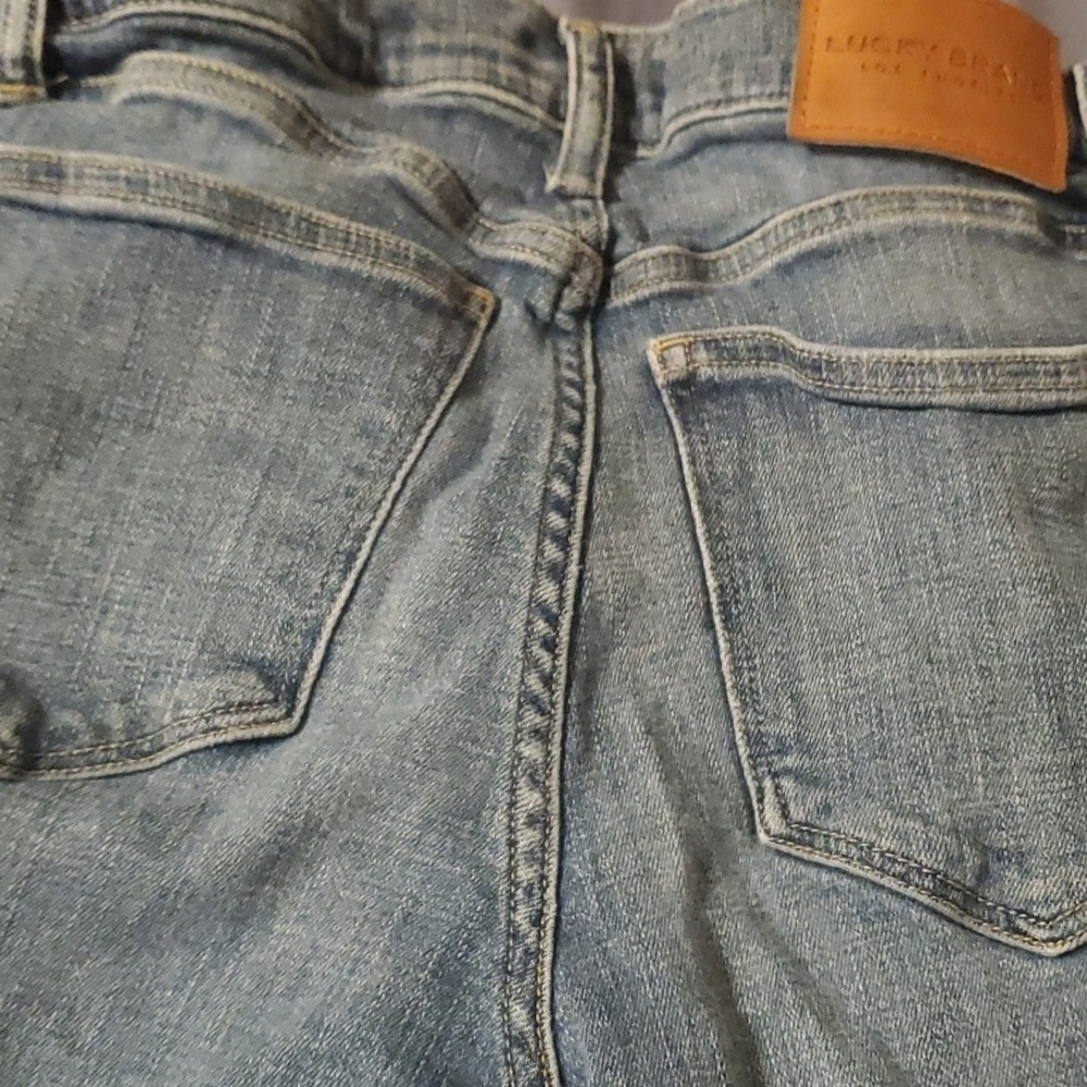 Lucky BRAND JEANS women's Size 8  Blue Ankle High Rise Skinny Bridgette Boho - Picture 3 of 16